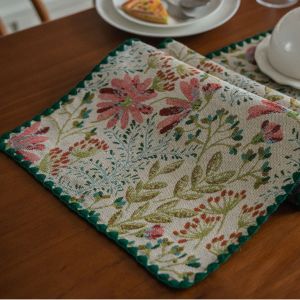 New French Luxury Countryside  Cotton Linen Long Tablecloth Dining Table Mat Tea Table Curtain Flag Home Decor Tablecloth