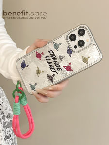 Benefit Fashion Colorful Planet Magnetic Absorption Short Lanyard Anti-Fall iPhone Case Compatible with Apple 15PRO 16Promax 14 Series