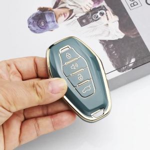 Soft TPU Car Key Case Cover Shell Fob for Chery Jetour X70 X90 X95 Plus 2020 2021 2022 Remote Holder Keychain Accessories