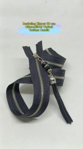 Resleting Zipper Hitam Silver 60 cm Type Gigi Besi Nomor 3 Variasi Tarikan Cantik Set Open End Harga Per Biji