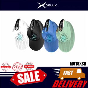 M618XSD Seeker Mouse menegak ergonomik dengan skrin OLED 4000DPI boleh dicas semula 1000mA boleh tanggal belakang untuk komputer