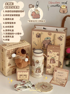 Original Capybara Portable Stainless Steel Thermal Cup Christmas Gift Box Cute Straight Body Cup for All Ages Made in China