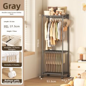 Hotata | Corner Standing Clothes Rack