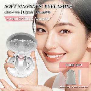 ขนตาปลอมธรรมชาติขนตาปลอมปลอมแม่เหล็กนิ่มแบบไม่ติดกาวในรูปแบบจิ้งจอกทานตะวัน2025ใหม่ใช้ซ้ำได้