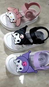 🔥พร้อมส่งจากไทย🔥สาวรองเท้าแตะฤดูร้อน 2025 ใหม่น่ารัก Kulomi รูปแบบเจ้าหญิงรองเท้าแตะนุ่มแต่เพียงผู้เดียวลื่นเด็กรองเท้าแตะ