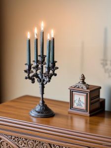 Rustic French Romantic Atmosphere Cast Iron Candle Holder