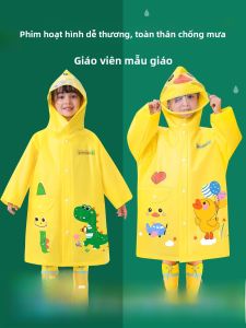Áo Mưa Trẻ Em Toàn Thân Chống Thấm Nước Cho Bé Trai Và Bé Gái Mẫu Giáo Đến Tiểu Học Bao Phủ Toàn Thân Vật Liệu Nhựa Dễ Thương Hoạt Hình