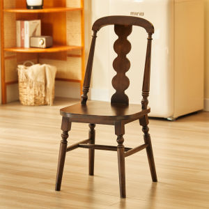 MU FENG ZHI NAN | Vintage French Retro Solid Wood Home Dining Chair