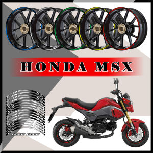 1 Set for Honda MSX125 MSX 125 Grom 12 Reflective Motorcycle Wheel Sticker Waterproof Rim Stripe Tape Decal Motorcycle Accessories