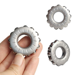 Stainless Steel Mechanical Fidget Ratchet Ring EDC Toy Haptic Fingertip Metal Stress Spinner Fidget Toys Adult Gifts