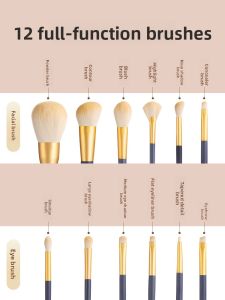 MONLEYTA | Cangzhou Portable Makeup Brush Set Highlight Foundation Beauty Enhancing Eyeshadow Blush Concealer Powder Compact Full Kit Genuine