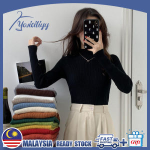 Korean Knitwear For Women Turtle Neck Women Long Sleeve Knitted Sweater Tops baju perempuan