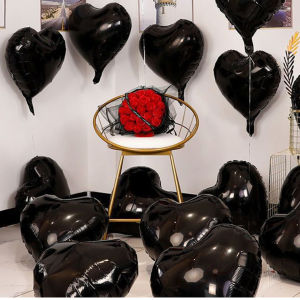 10 ชิ้น 18 นิ้วหัวใจฟอยล์บอลลูนบอลลูนฮีเลียมงานแต่งงานตกแต่งวันเกิดวันวาเลนไทน์ Party Supplies