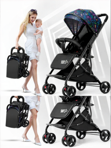 Portable Multifunctional Baby Stroller 4-Wheel Suspension