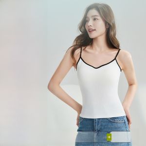 MiiOW | Cat Woman One-Piece V-Neck Color Block Bralette Tank Top Women No-Wire Underwear Slimming Inner Wear Can Be Worn Outside