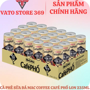 Cà phê sữa đá MAC COFFEE CAFÉ PHỐ lon 235ml