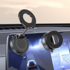 Vacuum Magnetic Phone Holder Strong Suction Cup Mobile Phone Holder 360-Degree Rotating Mount Retractable Navigation Stand