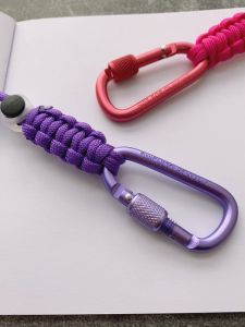 Parachute Cord Woven Water Bottle Buckle Metal Hook Portable Drink Lanyard Hiking Backpack Key Lock Quick Buckle EDC