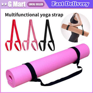 Yoga Strap For Yoga Pilates Ballet Dance With Adjustable D-Ring Buckle Cotton Yoga Belt For Fitness Daily Stretching Portable Yoga Mat Strap Belts Adjustable Storage Ties Sports Sling Shoulder Carry Strap Belt Exercise Stretch Fitness Equipment