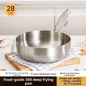 YIYIPAI | Thickened No-Coating Deep Frying Pan