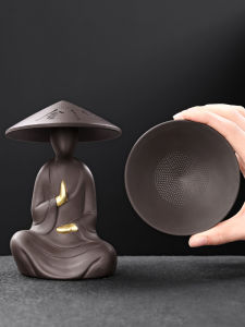 ชุดชาเซ็ตเซรามิกสีม่วง ShangYanFang พร้อมกรองชาแบบฝังดิน ชุดชาจีนโบราณ ของตกแต่งสำหรับบ้าน ชุดชาจีนโบราณ