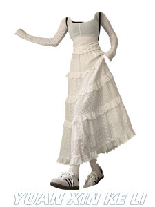 Váy Dài Chữ a Cạp Cao Trắng Thanh Lịch Cho Nữ Mùa Xuân Thu Váy Dài Không Tay Váy Chữ a Phong Cách Pháp Váy Dài