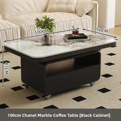 YiYou | Luxury Modern Small Space Suitable Pure White Porcelain Stoneware Coffee Table