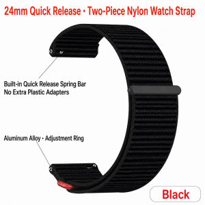 24mm Quick Release Nylon Loop Strap for Coros NOMAD/APEX4 46mm – Soft Breathable Sport Band Lightweight Replacement Watch Strap