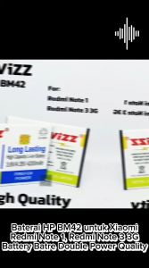 VIZZ Baterai Batre Batrai Xiaomi Redmi Note / Note 1 Note 3G Xiomi BM42