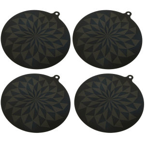 4 Miếng Silicon Cho Bếp Điện Từ Thân Thiện Với Môi Trường Bảo Vệ Bếp Điện Thermochromic Nấu Ăn Nhà Bếp Placemat Miếng Lót Tròn