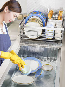 Modern Simplicity 304 Stainless Steel Kitchen Storage Rack Dish Drainer Basket Utensil Holder No Installation Required