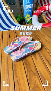 Hotmarzz Womens flip flops PVC anti slip slippers for outdoor wear beach clip on slippers HM7082