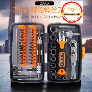 Bộ tuốc nơ vít 38 chi tiết xoay 180d bằng thép CRV đa chức năng