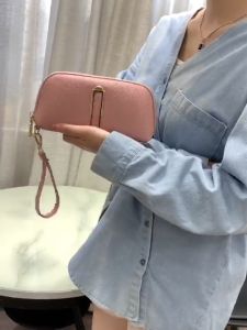 Plain Soft Leather Wristlet Clutch Long Wallet Multiple Compartment Pouch Wallet