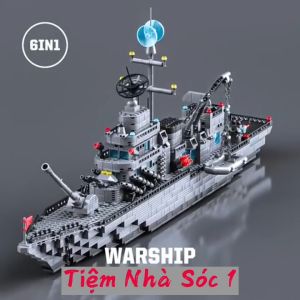 Đồ Chơi Trẻ Em Mô Hình Lắp Ráp Tàu Chiến Hạm WARSHIP TC112 1560 PCS 6in1Tàu Chiến Khổng LồChất Liệu Nhựa ABS An Toàn Cho Bé-Tiệm Nhà Sóc 2023