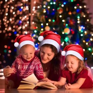 Buy1get1 Santa hat with lights Christmas hat for kids santa hat for kids santa clause costume santa Claus hat Christmas party hats christmas cap christmas party decoration set christmas party outfit santa clause christmas decorations 2024