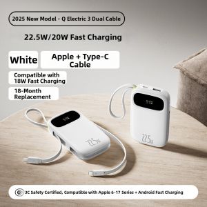BASEUS | High Capacity Dual Built-in Cables Mini Quick Charge Ultra Slim Power Bank 20000mAh