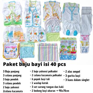 Paket hemat baju bayi newborn paket baju bayi newborn isi 40 pcs