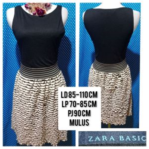 DRESS HITAM ZR(ZARA BASIC) 397