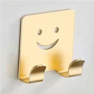 Kẹp Quần Áo Mặt Cười Bằng Nhôm Không Gian Dán Tường Không Cần Khoan Móc Treo Điện Thoại Di Động Móc Nhà Bếp Móc Treo Đồ Dùng Gia Đình
