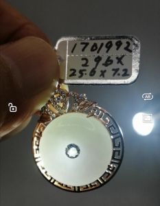 ❤️100% Authentic Brand New Set "A" grade Burmese jade pendants S925 sterling rose gold plated silver framed high grade beautiful light purplish colour clean and clear body high translucency zirconia diamond decorated charming design lustrous surface