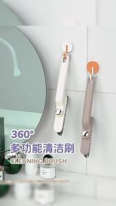 Nexlent 2-in-1 Multifunctional Rotating Cleaning Brush: 360° Cleaning Brush For Crevice Tiles & Toilet Scrubber