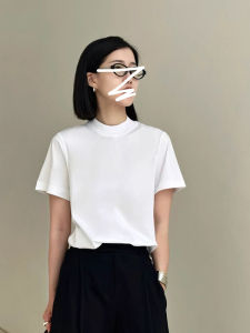 Áo Cổ Trung Bình Có Cảm Giác Cotton Thiết Kế Nếp May Sau