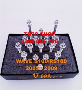 ốc salaya lốc máy wave rs100 wave s100 2005 - 2009 [17 con]