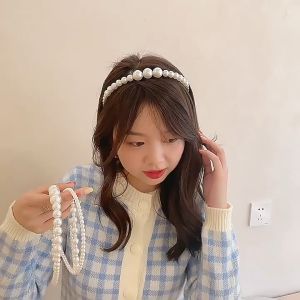 Bando Mutiara Korea Lucu Hairband Bandana Korean Style Fashion Aksesoris Rambut Wanita