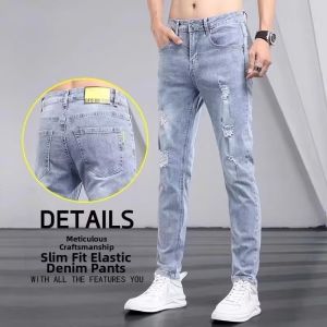 LIIEN NOOS | Distressed and Tapered Men Jeans Harem Pants