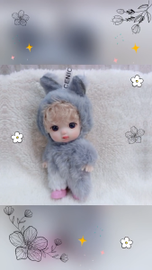 Búp Bê Em Bé Thân Nhựa Vinyl Dễ Thương 17 cm 7 inch - Trang Phục Dễ Thương