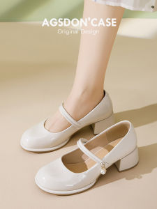 Agsdon | White Pearl Platform High Heel Pump
