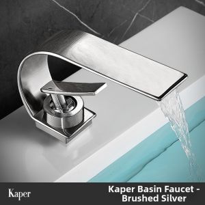 INSIHAY | White Creamy Waterfall Faucet Brass Cold Hot