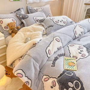 ผ้าห่มขนแกะหนาสำหรับฤดูหนาว ผ้าห่มโพลีเอสเตอร์อเนกประสงค์แบบสุนัขจิ้งจอกสำหรับใช้ในหอพักนักเรียน ผ้าห่มอเนกประสงค์ ผ้าห่มแบบอื่นๆ